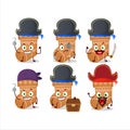 Cartoon character of socks cookie with various pirates emoticons