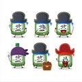 Cartoon character of soju with various pirates emoticons