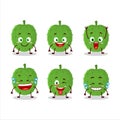 Cartoon character of soursop with smile expression
