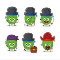 Cartoon character of soursop with various pirates emoticons