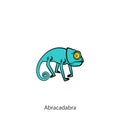 Funny chameleon color Royalty Free Stock Photo
