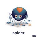 Cartoon character spider smiling