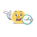 Cartoon character style banana chips having clock