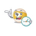 Cartoon character style billiard ball having clock Royalty Free Stock Photo