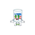 Cartoon character style of USA stripes glass with Money eye Royalty Free Stock Photo