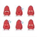 Cartoon character of sweet potatoe with sleepy expression