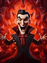 A Cartoon Character Of A Vampire Royalty Free Stock Photo