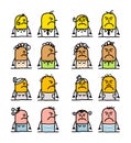 Cartoon characters - angry people