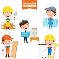 Cartoon Characters Of Construction Professions