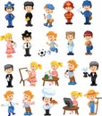 Cartoon characters of different professions,vector Royalty Free Stock Photo