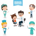 Cartoon Characters Of Medical Professions Royalty Free Stock Photo