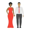 Cartoon Characters People Plus Size Couple. Vector