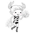 Cartoon cheerleader