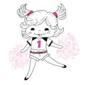 Cartoon cheerleader