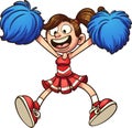 Cartoon cheerleader