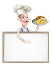 Cartoon Chef Kebab Signboard