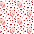 Cartoon cherry cupcake seamless pattern Royalty Free Stock Photo