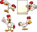 Cartoon chicken in different poses