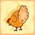 cartoon chicken illustration , vector icon