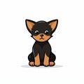 Cartoon Chihuahua Dog: Flat Design Vector Illustration