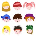 Cartoon children face