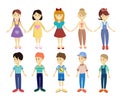 Cartoon children set. Royalty Free Stock Photo