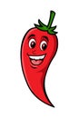 Red chilly cartoon illustration.Hot chilly vector