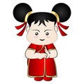 Cartoon Chinese Girl