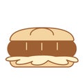 Cartoon Choripan Icon Emoji Illustration Isolated