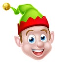 Cartoon Christmas Elf Face Royalty Free Stock Photo