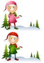 Cartoon Christmas Elves