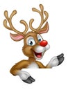 Cartoon Christmas Reindeer Character