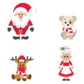 Cartoon christmas set Royalty Free Stock Photo