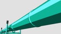 Cartoon cian pipeline. 3D rendering