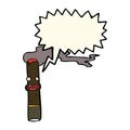 cartoon cigar with speech bubble