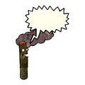 cartoon cigar with speech bubble