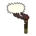 cartoon cigar with speech bubble