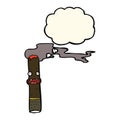 cartoon cigar with thought bubble