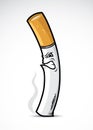 Cartoon cigarette character