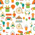 Cartoon Circus Background Pattern. Vector Royalty Free Stock Photo