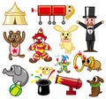 Cartoon circus icon