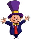 Cartoon Circus Ringmasterwith a top hat Royalty Free Stock Photo