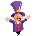 Cartoon Circus Ringmasterwith a top hat Royalty Free Stock Photo