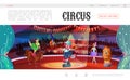 Cartoon Circus Web Page Template Royalty Free Stock Photo
