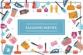 Cartoon Cleaning Equipment Template