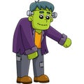 Frankenstein Halloween Cartoon Colored Clipart