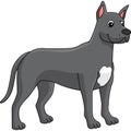 Great Dane Dog Cartoon Colored Clipart