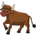 Ox Cartoon Colored Clipart Illustration