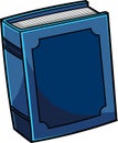 Cartoon Closed Book In Blue Cover