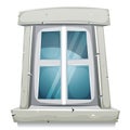 Cartoon Closed Window Royalty Free Stock Photo